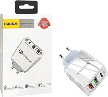 CHARGER 2.4A 20W WHITE VEGA FASTON QUICK 3.0 FAST CHARGER 2400mA 2X USB 1X PD 2.1A ( 5904238705421 27680 ) iekārtas lādētājs