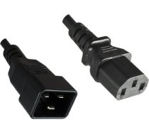 MicroConnect PowerCord C13-C20 0.5M Black  IEC 60320-C13 to C20  Black. 5704174177630 ( PE030605 PE030605 ) kabelis  vads