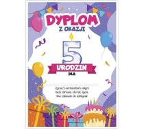 LearnHow Dyplom A5 urodzinowy - piate urodziny 5szt 483080 (5905080741490) ( JOINEDIT34821410 )