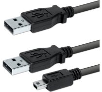 Kabel USB Logo Kabel USB (2.0)  USB A 2x M - USB mini M (5 pin)  0.6m  czarny  Logo  blistr 10158094 (8590274767058) ( JOINEDIT38853649 ) USB kabelis