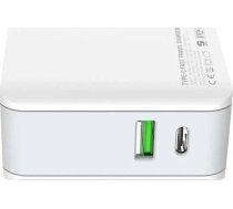 Wall charger LDNIO A4403C USB  USB-C 20W + USB-C - USB-C cable ( A4403C Type C Type C A4403C Type C Type C A4403C Type C Type C ) iekārtas lādētājs