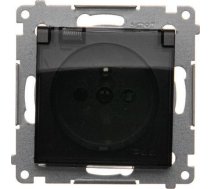 Kontakt-Simon Simon 54 Gniazdo do wersji IP44 z usz. (modul) 16A 250V klapka transparentna czarny mat usz. do ramek S54 PREMIUM DGZ1BZ.01/49 DGZ1BZ.01/49A (5902787870928) ( JOINEDIT32097075 )