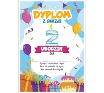 LearnHow Dyplom A5 urodzinowy - drugie urodziny 5szt 483066 (5905080741469) ( JOINEDIT34821405 )