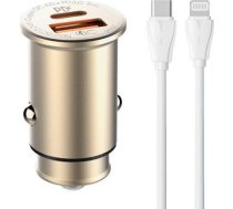 LDNIO C506Q USB  USB-C Car charger + USB-C - Lightning Cable ( C506Q Type C to ligh C506Q Type C to ligh C506Q Type C to ligh ) iekārtas lādētājs