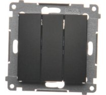 Kontakt-Simon Simon 54 Lacznik potrojny z podswietleniem LED (modul) 10AX 250V szybkozlacza czarny mat DW31L.01/49 DW31L.01/49 (5902787870461) ( JOINEDIT32097126 )