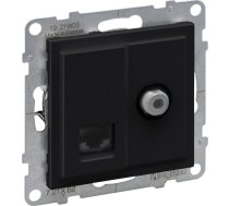 Legrand SUNO Gniazdo telewizyjne typ F 1 5dB + RJ45 kat 6 UTP czarne 721462 ( 721462 0001-00015-61845 3414972048606 )
