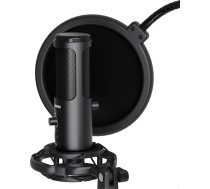 LORGAR Voicer 931 Gaming Microphone Black USB condenser microphone with desktop boom arm pop filter tripod stand including 1* micropho ( LRG CMT931 )