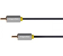 Kabel Krugeramp;Matz RCA (Cinch) - RCA (Cinch) 0.5m szary (KM1200) KM1200 (5901890032940) ( JOINEDIT40801850 ) kabelis video audio