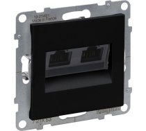 Legrand SUNO Gniazdo komputerowe podwojne RJ45 kat 6 UTP czarny 721453 721453 (3414972047029) ( JOINEDIT36199538 )