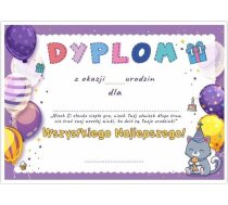 LearnHow Dyplom A5 urodzinowy - Balony 5szt 483071 (5905080741438) ( JOINEDIT34821407 )