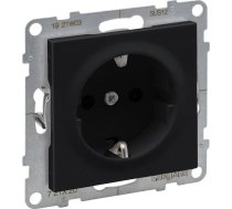 Legrand SUNO - Gniazdo SCHUKO 2P+Z - 16 A - 250 V~ - z przeslona - zaciski automatyczne Czarny - Legrand 721420 himp ( 721420 )