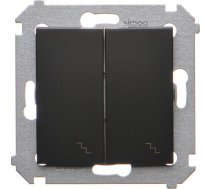 Kontakt-Simon Simon 54 Lacznik schodowy podwojny z podswietleniem (modul) 10AX 250V zaciski srubowe czarny mat DW6/2L.01/49 DW6/2L.01/49 (5902787870409) ( JOINEDIT32097134 )