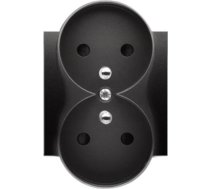 Kontakt-Simon Simon 54 Pokrywa gniazda podwojnego z przeslonami do ramek PREMIUM czarny mat DGZ2MZP/49 DGZ2MZP/49 (5902787872168) ( JOINEDIT32864690 )