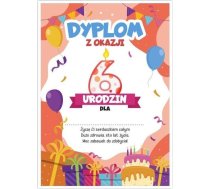 LearnHow Dyplom A5 urodzinowy - szoste urodziny 5szt 483079 (5905080741506) ( JOINEDIT34821409 )