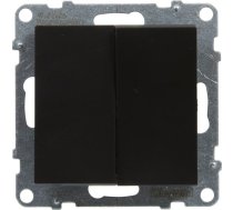 Legrand SUNO Lacznik swiecznikowy podwojny czarny 10AX 250V zaciski automatyczne 721405 ( 721405 ) kabatas lukturis