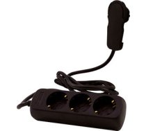 REV Multiple Socket Outlet 3-fold 2m black ( 0012316514 SW 0012316514 SW ) elektrības pagarinātājs