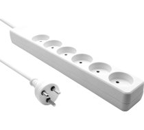 Listwa zasilajaca ProXtend Danish Power Strip 6-way 6 gniazd 1 m biala (K6-KIT01W) ( K6 KIT01W K6 KIT01W ) elektrības pagarinātājs