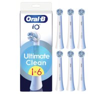 Braun Oral-B UltimateClean 6 gab. balta - Uzgali elektriskajai zobu birstei ( 8700216199223 IOUC 6WHITE 602163 iO refill UltimateClean White 6 iO UC EB6 WH ) mutes higiēnai