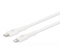 MANHATTAN Kabel USB-C auf Lightning 0 5m weis ( 394505 394505 394505 ) USB kabelis