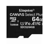 KINGSTON MEMORY CARD 64GB MICROSD CANVAS SELECT PLUS 100R C10 SDCS2/64GBSP 0740617298963 (0740617298963) ( JOINEDIT67877654 )