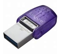 KINGSTON DATA TRAVELER MICRODUO 3C USB FLASH DRIVE 128GB TYPE C 3.2 GEN 1 PURPLE DTDUO3CG3/128G 0740617328165 (0740617328165) ( JOINEDIT68629020 )