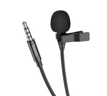 Hoco L14 Mikrofons mobilajam telefonam ar audio spraudni Jack 3.5mm (2m) Black 6931474761132 ( 6931474761132 6931474761132 L14 /JACK L14/JACK ) aksesuārs mobilajiem telefoniem