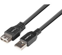 Lanberg Cable USB-A M/F 2.0 1.8m black BOX ( CA USBE 15CU 0018 BK ) USB kabelis