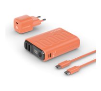 RealPower Powerbank PB-10000 Set orange 10.000mAh ( 390660 ) Powerbank mobilā uzlādes iekārta