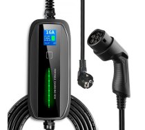 Extralink BS-PCD030 16A 3.6kW Schuko  Portable electric car charger  1 phase  5.5m  LCD display  IP67 ( EX.31865 EX.31865 )