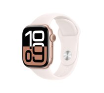 Apple Watch Series 10 Aluminiumgehause (GPS + Cellular) 42mm Rosegold (Sportarmband blassrosa) M/L ( MWXA3QF/A )