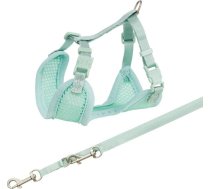 Trixie Puppy Soft Harness with Leash Junior  26-34 cm/10 mm  2.00 m  Mint ( 4011905155654 TX 15565 )