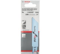 Bosch Saber Saw Blade S 522 EF Flexible for Metal  100mm (5 pieces) 2608656012 (3165140093484) ( JOINEDIT40963980 )