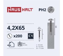 SELF SCREW 4 2X65 MET/MET+DRILL ZN (200) 000051381085 (2000513810859) ( JOINEDIT61238238 )