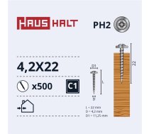 SELF SCREW 4.2X22 METAL WOOD ZN (500) 000051381048 (2000513810484) ( JOINEDIT61238492 )