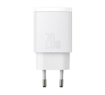 Ladowarka sieciowa Baseus Compact Quick Charger  USB  USB-C  20W (biala) ( CCXJ B02 CCXJ B02 )