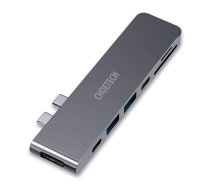 Choetech multifunctional docking station HUB for Apple MacBook Pro USB Typ C 7in2 100W Thunderbolt 3 gray (HUB-M14) ( HUB M14 HUB M14 ) adapteris