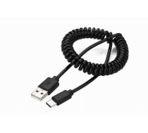 Gembird Coiled USB Type-C cable  1.8 m  black ( CC USB2C AMCM 6 CC USB2C AMCM 6 CC USB2C AMCM 6 ) USB kabelis