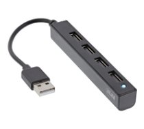 USB 2.0 4-Port Hub - USB-A Stecker auf 4x USB-A Buchse - Kabel 15cm ( 33293K Inline_ 33293K )