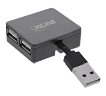 USB 2.0 4-Port Hub - USB-A Stecker auf 4x USB-A Buchse - Kabel 4cm ( 33293L Inline_ 33293L )