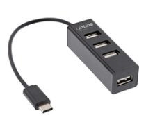 USB 2.0 4-Port Hub - USB-C Stecker auf 4x USB-A Buchse - Kabel 15cm ( 33293J Inline_ 33293J )
