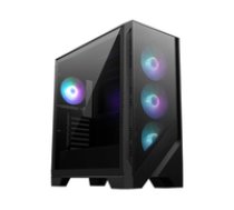 MSI MAG FORGE 320R AIRFLOW computer case Micro Tower Black  Transparent ( 306 7G23R21 809 306 7G23R21 809 306 7G23R21 809 ) Datora korpuss