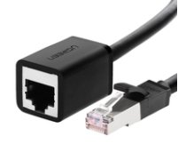 UGREEN Cat 6 FTP Ethernet RJ45 Extension MaleFemale PatchCords with Shielding 1m (black) ( 6957303882793 11279 UGR260BLK UGREEN/11279 ) tīkla kabelis