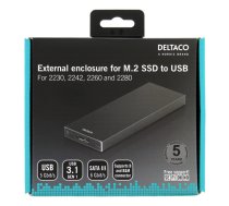DELTACO išorinis HDD M.2 korpusas  B  B  M  USB 3.1 Gen 1  SATA III  juodas MAP-K16N MAP-K16N (7333048040701) ( JOINEDIT54870123 )
