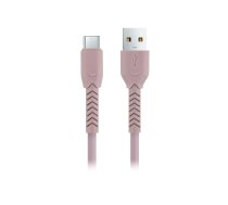 Maxlife MXUC-04 cable USB - microUSB 1 0 m 3A pink ( OEM0100846 OEM0100846 OEM0100846 ) USB kabelis