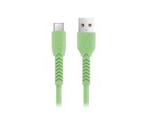 Maxlife MXUC-04 cable USB - microUSB 1 0 m 3A green ( OEM0100848 OEM0100848 OEM0100848 ) USB kabelis