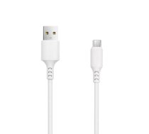 Setty cable USB - microUSB 1 0 m 2A white NEW ( GSM113066 GSM113066 GSM113066 ) USB kabelis