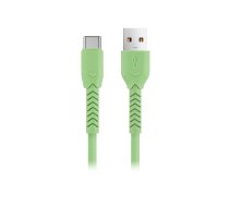 Maxlife MXUC-04 cable USB - USB-C 1 0 m 3A green ( OEM0100852 OEM0100852 OEM0100852 ) USB kabelis