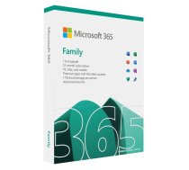 Microsoft M365 Family P10 EN Eurozone SUBS 6GQ-01897 FPP License term 1 year(s) English ( 6GQ 01897 6GQ 01897 ) programmatūra