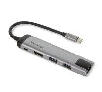 Verbatim 49141 laptop dock/port replicator USB 3.2 Gen 1 (3.1 Gen 1) Type-C Black  Silver 0023942491415 49141 (0023942491415) ( JOINEDIT55330185 ) dock stacijas HDD adapteri