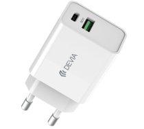 Devia wall charger Smart PD 25W 1x USB-C white + cable USB-C - USB-C ( 6938595383373 RLC-383 ) iekārtas lādētājs